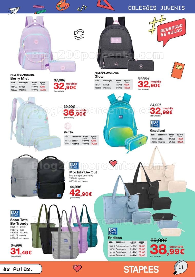 Antevisão Folheto STAPLES Regresso às Aulas Promoções de 17 agosto a 30 setembro